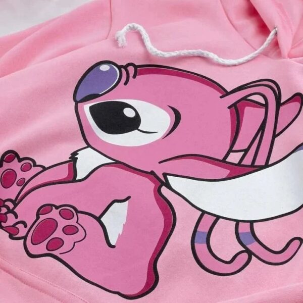 Blusa Moletom Stitch Menina Angel - Imagem 2