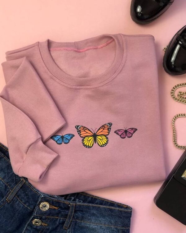 Blusa Moletom Três Borboletas