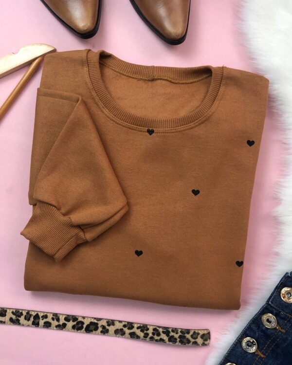 Blusa Moletom Coraçãozinhos - Imagem 4