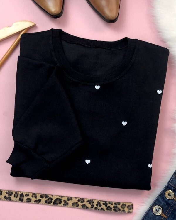 Blusa Moletom Coraçãozinhos - Imagem 5