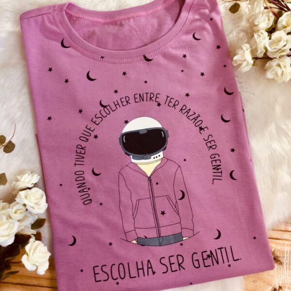 T-Shirt Astronauta - Escolha ser Gentil - Imagem 5