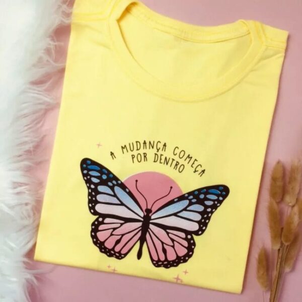 T-Shirt Borboleta - A Mudança Começa por Dentro - Imagem 2