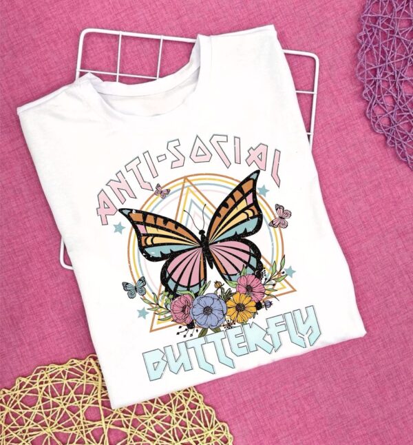 T-Shirt Borboleta - Anti Social Butterfly