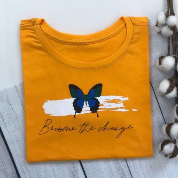 T-Shirt Borboleta - Become The Change - Imagem 2
