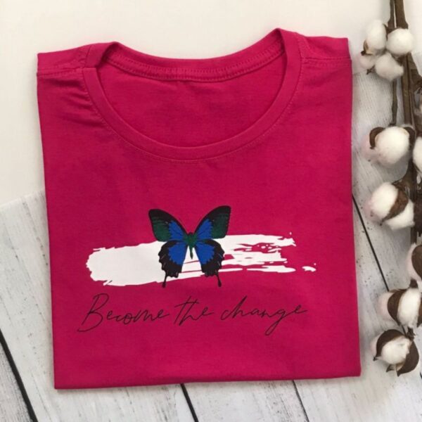 T-Shirt Borboleta - Become The Change - Imagem 4