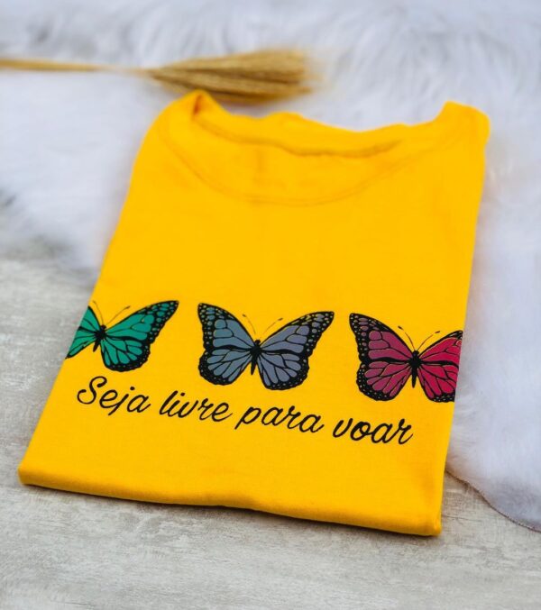 T-Shirt Borboleta - Seja livre pra Voar
