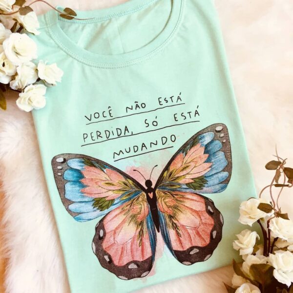 T-Shirt Borboleta - Você Não Está Perdida - Imagem 4