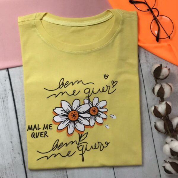 T-Shirt Girassol - Bem me Quer - Mau me Quer - Imagem 2