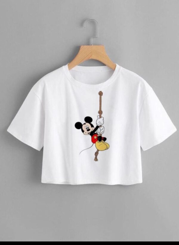Cropped Mickey Mouse - Subindo pela corda