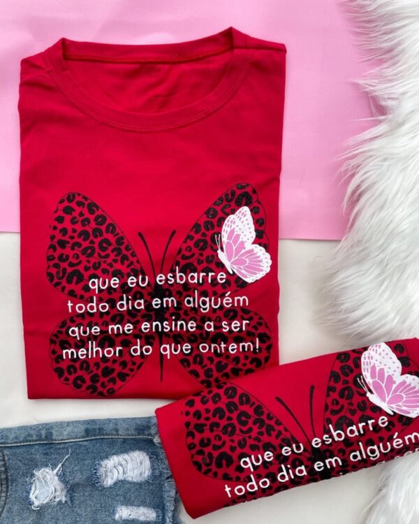 T-Shirt Borboleta - Que eu esbarre em Alguém