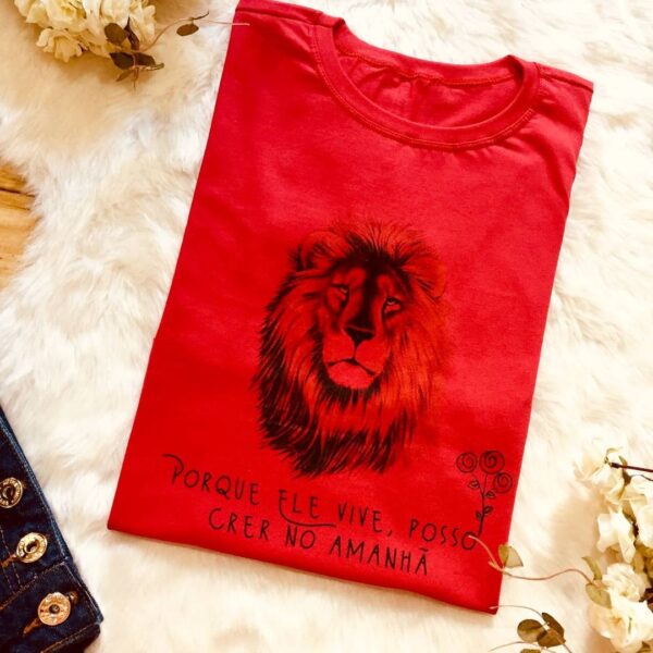 T-Shirt Leão de Judá - Porque ele Vive - Imagem 6