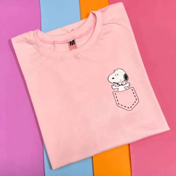 T-Shirt Snoopy - Logo Bolso falso