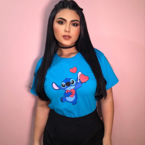 T-Shirt Stitch - Corações - Imagem 2