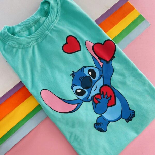 T-Shirt Stitch - Corações - Imagem 5