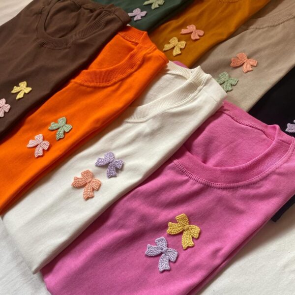 T-Shirt Mini Lacinhos Bordados - Imagem 2