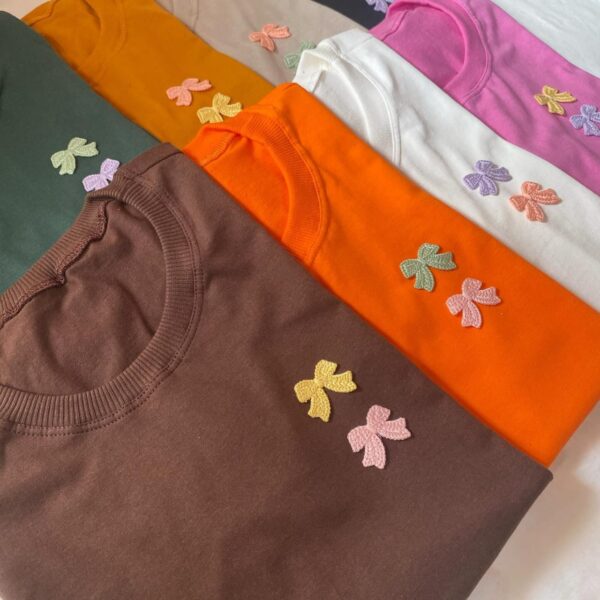 T-Shirt Mini Lacinhos Bordados - Imagem 3