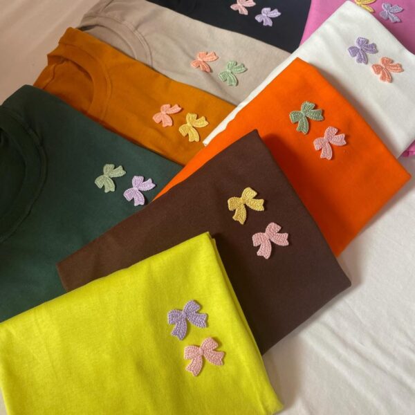 T-Shirt Mini Lacinhos Bordados - Imagem 4