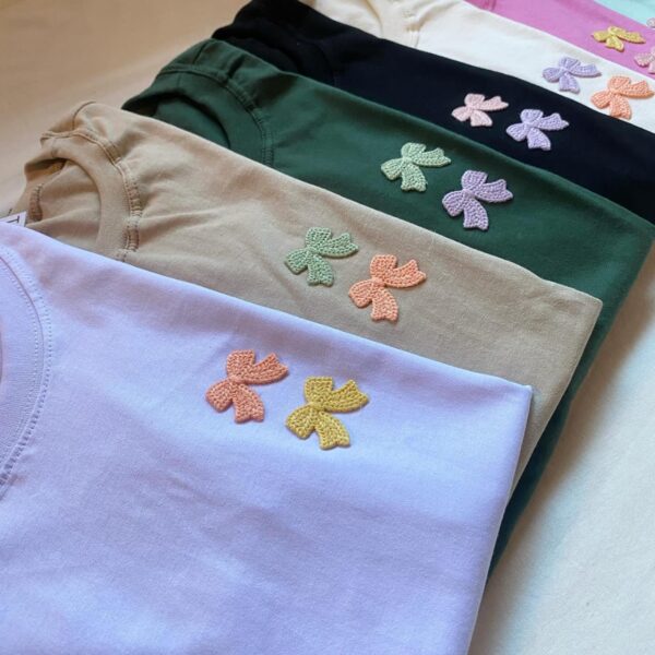 T-Shirt Mini Lacinhos Bordados - Imagem 6