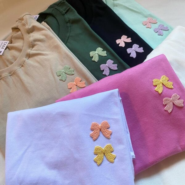 T-Shirt Mini Lacinhos Bordados - Imagem 7