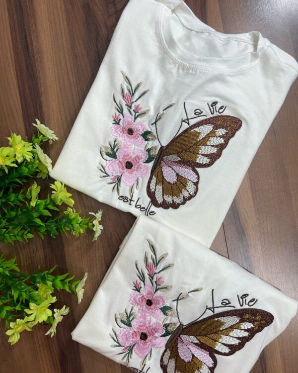 T-Shirt Borboleta - La vie Est belle