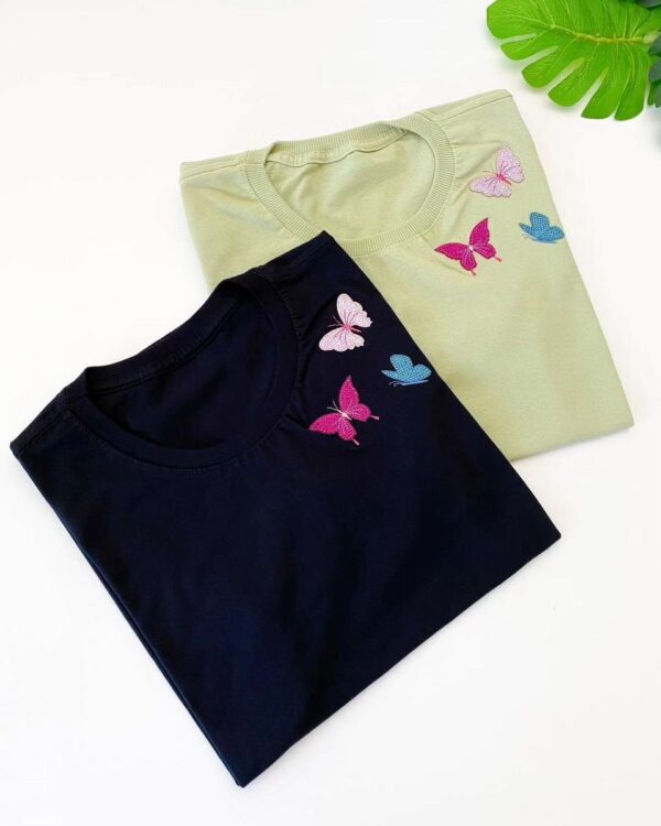 T-Shirt Borboletas - Três Irmãs