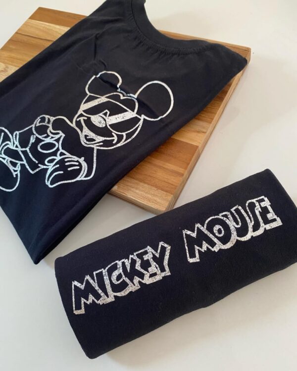 T-Shirt Mickey Mouse - Prateado