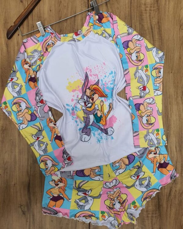 Pijama Pernalonga e Lola Bunny Multi Logos