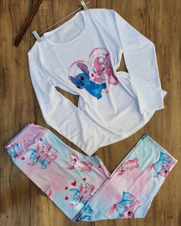 Pijama Stitch e Angel - Inverno