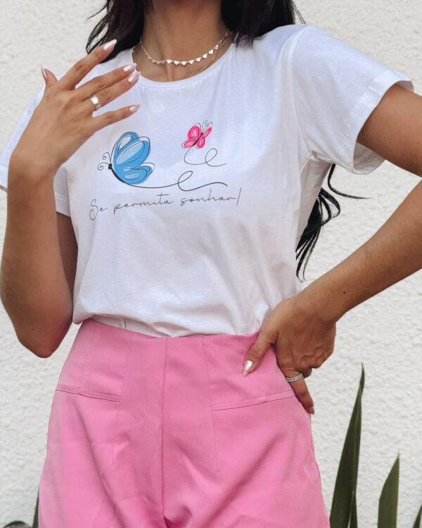 T-Shirt Borboletas - Se Permita Sonhar - Imagem 3